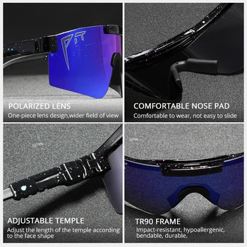 Viperă de Înaltă Calitate Polarizate UV400 Bărbați Supradimensionate, ochelari de Soare Dropshipping Ochelari fără ramă Scut Gafas de sol Femei 2021