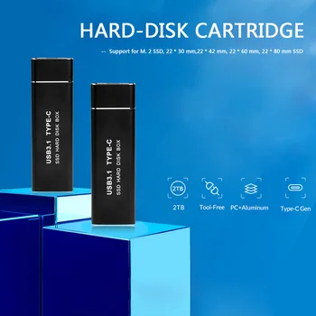 VKTECH USB de Tip C M. 2 SSD Extern Cabina Cutie de 10Gbps HDD Cabina de NVME PCIE, SATA M/B Cheie Hard Disk Mobil Caz